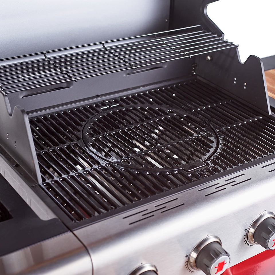 Jupiter 4 Burner Hybrid with Chopping Board – Red